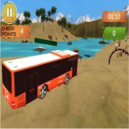 Beach Bus Driving : Water Surface Bus Game