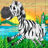 Happy Animals Jigsaw Game